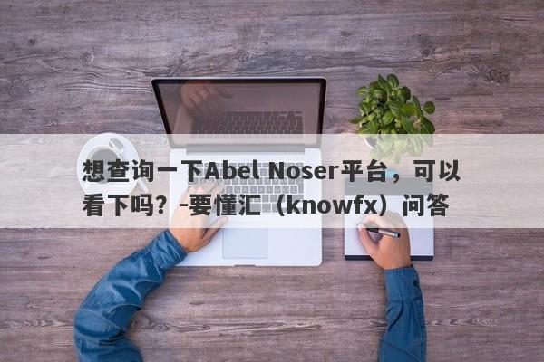 想查询一下Abel Noser平台，可以看下吗？-要懂汇（knowfx）问答