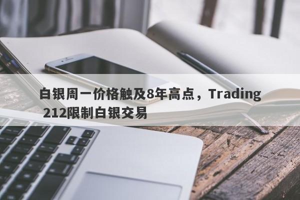 白银周一价格触及8年高点，Trading 212限制白银交易