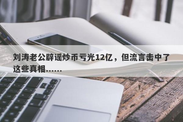 刘涛老公辟谣炒币亏光12亿，但流言击中了这些真相......