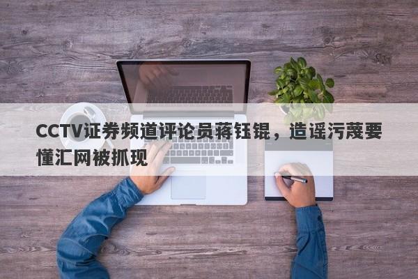 CCTV证券频道评论员蒋钰锟，造谣污蔑要懂汇网被抓现