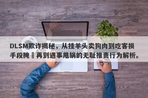 DLSM欺诈揭秘，从挂羊头卖狗肉到吃客损手段腌臜再到遇事甩锅的无耻推责行为解析。