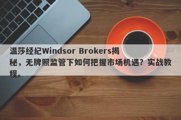 温莎经纪Windsor Brokers揭秘，无牌照监管下如何把握市场机遇？实战教程。