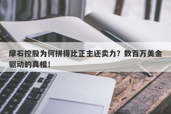 摩石控股为何拼得比正主还卖力？数百万美金驱动的真相！