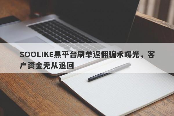 SOOLIKE黑平台刷单返佣骗术曝光，客户资金无从追回